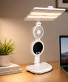 Smart LED Desk Lamp - Fan aur Clock Ke Sath