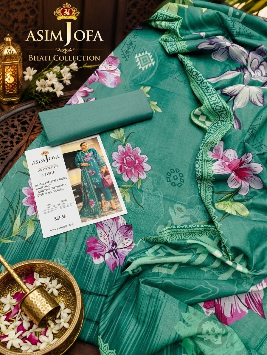 Premium 3-Piece Unstitched Suit Set | High-Quality Ladies Fabric for Summer & Winter