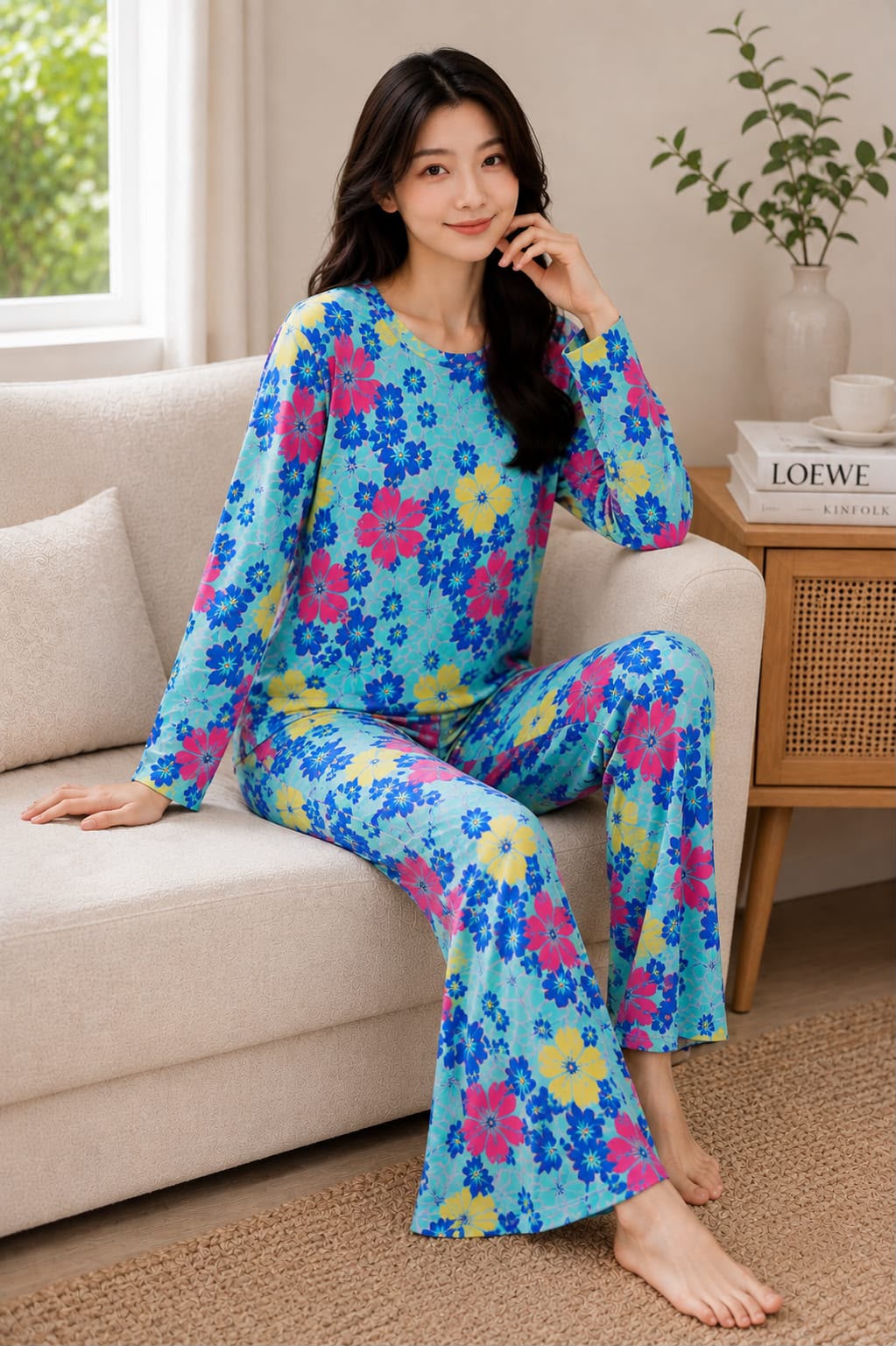 Premium Ladies Cotton Night Suit (2-Piece Set)