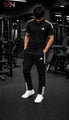 Premium Adidas Black Gym Suit - Stylish Polo T-Shirt & Track Pant Combo