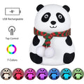 Cute Silicon Panda Night Light for Kids ya Rechargeable LED Panda Night Lamp