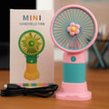 Mini Rechargeable Handheld Fan ☀️💨 Portable Cute Flower Pocket Cooling Fan