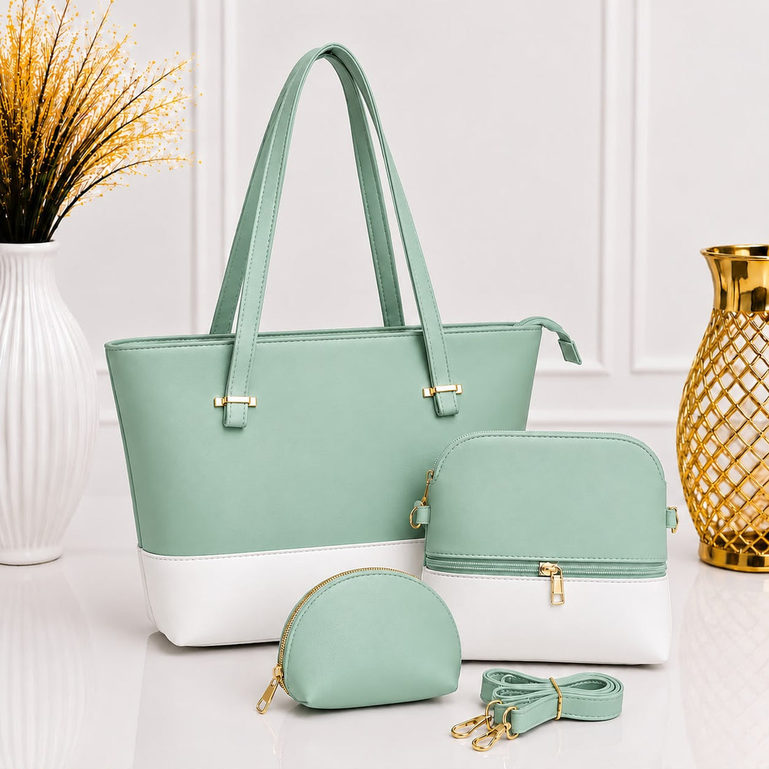 Premium 3-Piece Ladies Handbag Set