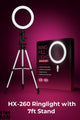26 CM Professional LED Ring Light with 7 Feet Extendable Metal Tripod Stand