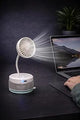 360° Flexible Suction Wall Fan - Portable & Rechargeable Mini USB Desk Fan